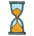 hourglass icon vintage clock doodle deadline vector image vector image