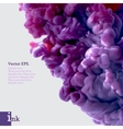 violet swirling watercolor ink in water vector image vector image