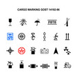 cargo marking symbols gost 14192-96 vector image