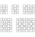 white puzzles separate pieces vector image
