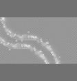 trail wave white light dust star bokeh vector image vector image