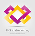 social recruiting business icon vector image