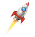 flying rocket vector image