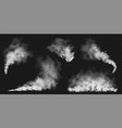 realistic smoke clouds stream of from vector image