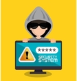 security system password hacker vector image