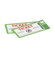 a pair of tickets for football isometric 3d icon vector image