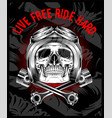 skull helmet vector image