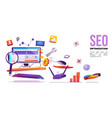 seo optimization internet web marketing banner vector image vector image