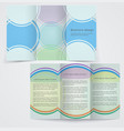 tri-fold business brochure template blue flyer vector image vector image