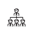 business team sketch icon vector image