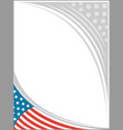 american flag frame template design vector image vector image