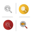 fish on frying pan icon vector image vector image