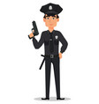 Police officer funny cop cartoon character Vector Image