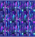 seamless pattern evening cityscape vector image