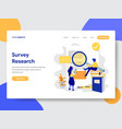 survey research concept vector image