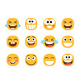 funny laughing faces vector image