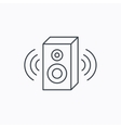 sound icon musical speaker sign vector image