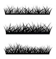 black silhouette of grass vector image