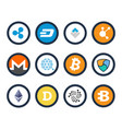 cryptocurrency set of icons vector image