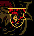 spartan logo template modern logo esport team vector image vector image