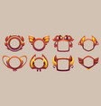 game level or avatar frames ui icons buttons set vector image vector image