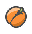 peach fresh fruit icon cartoon vector image