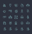 charity - modern line design icons vector image