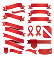 set ribbons and labels retro and vintage vector image vector image