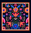 silk luxury ornamental scarf vector image
