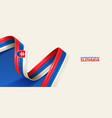 slovakia ribbon flag vector image