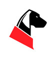 dog head symbol on white backdrop vector image vector image