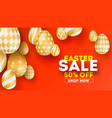 easter sale special holiday offer set of hand vector image