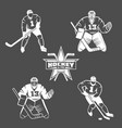 ice hockey players vector image vector image