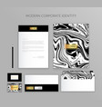 corporate identity business set modern stationery vector image vector image