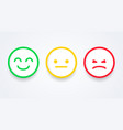 emoji user experience feedback concept vector image vector image