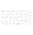 set of arrows hand drawn vector image