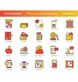 finance colored icon set vector image