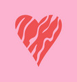 funky liquid abstract zebra heart vector image