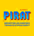 pixel alphabet design stylized like in 8 vector image