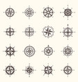 old compass or ocean sea navigation wind rose vector image