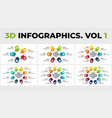 3d perspective infographics pack cycle vector image vector image