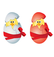 easter eggs vector image vector image