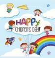 happy children day template vector image
