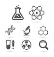 science trendy icons pack elements vector image
