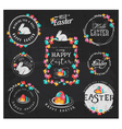 easter greeting card design elements vector image vector image