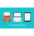 evolution of devices vector image vector image
