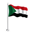 sudanese flag isolated realistic wave vector image