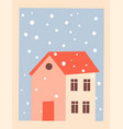 cartoon postcard greeting card for christmas vector image