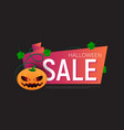 happy halloween sale banner or sticker design vector image vector image