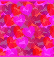 overlapping heart background pattern vector image vector image